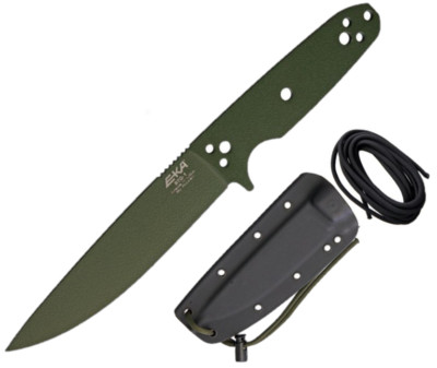 EKA RTG - 1 Fixed Knife 5.75'' Blade OD Green 1095HC Steel One Piece Contruction