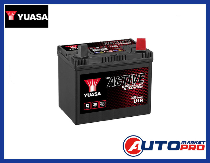 Batteria Yuasa Garden U1r Per Trattorini Tosaerba 30ah Polo Positivo A Destra