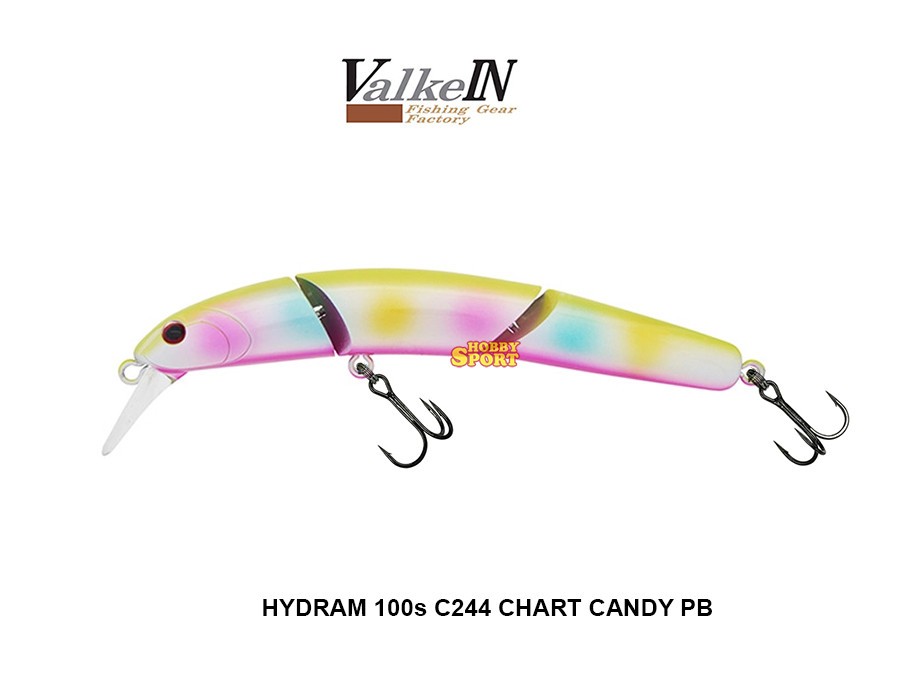 VALKEIN HYDRAM 100 mm SINKING GR 9,9  C244 CHART CANDY PB SPINNING TROTA FIUME