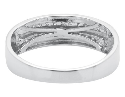 Pre-owned Jewelry Unlimited 10k White Gold Mens Channel Diamond 7mm Comfort Fit Wedding Band Ring 0.20 Ct In H-i