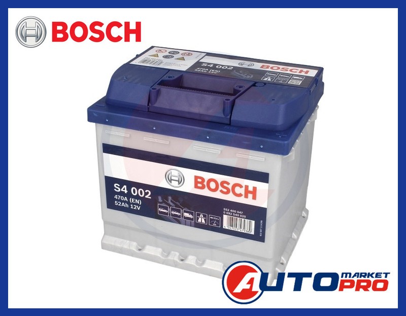 Batterie Pour Voiture Bosch S4 52 Ah Ford B-Max 1.5 1.6 Tdci Ã  Partir De 2012