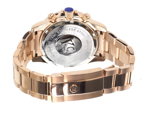 Pre-owned Techno Com By Kc Mens Ladies Rose Stainless Steel 41mm Techno Com Kc Daytona Diamond Watch 1ct In Tan