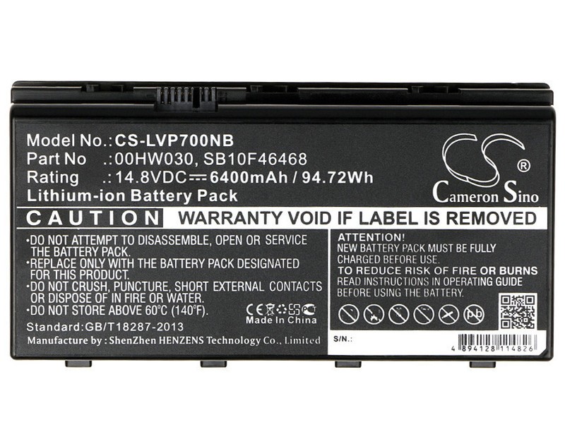 Batterie 6400mah Type Sb10f46468 00hw030 Pour Lenovo Thinkpad P70 P71