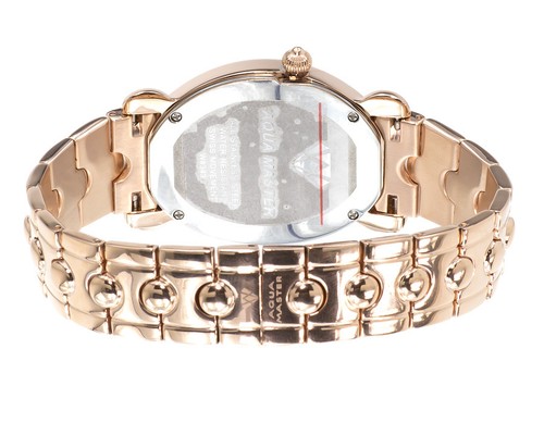Pre-owned Aqua Master Ladies  Swiss Rose Gold Symmetry Genuine (1.0 Ct) Diamond Watch W343