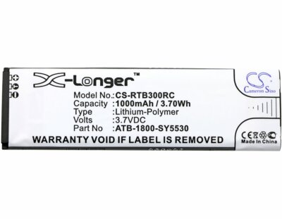 1000mAh Battery For RTI T2i,T2+,T3X,ATB-1800-SY5530,ATB-900-SY5531,40-210742-20
