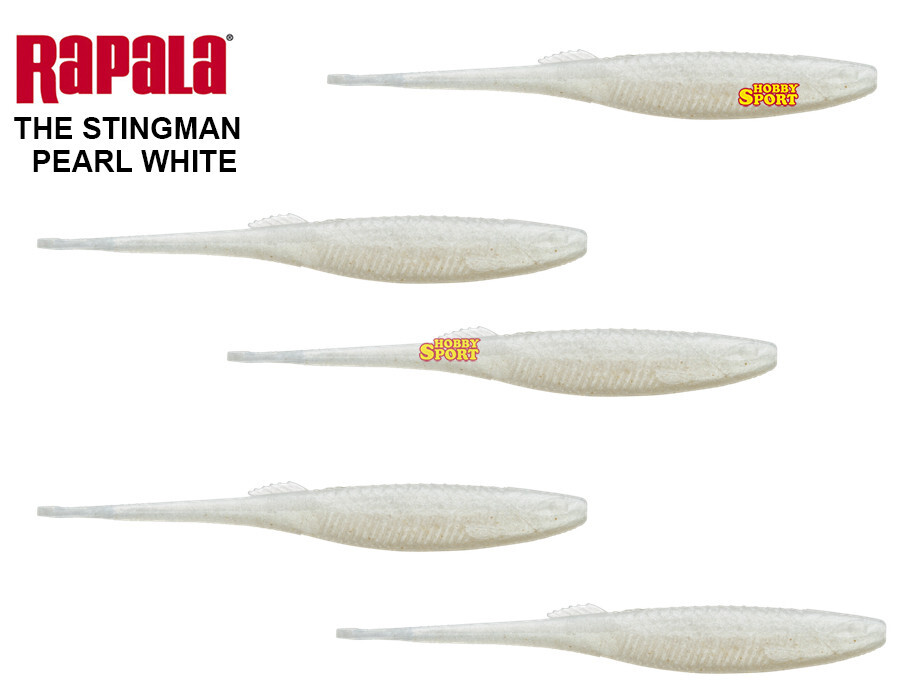 RAPALA THE STINGMAN 3" CRUSHCITY 7,5 CM PEARL WHITE UV SPINNING SPIGOLA BASS 10P