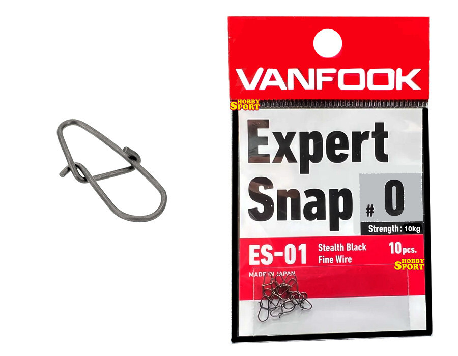 VANFOOK EXPERT SNAP ES-01  SIZE 0 MICRO MOSCHETTONE X SPINNING  10 KG JAPAN  10P