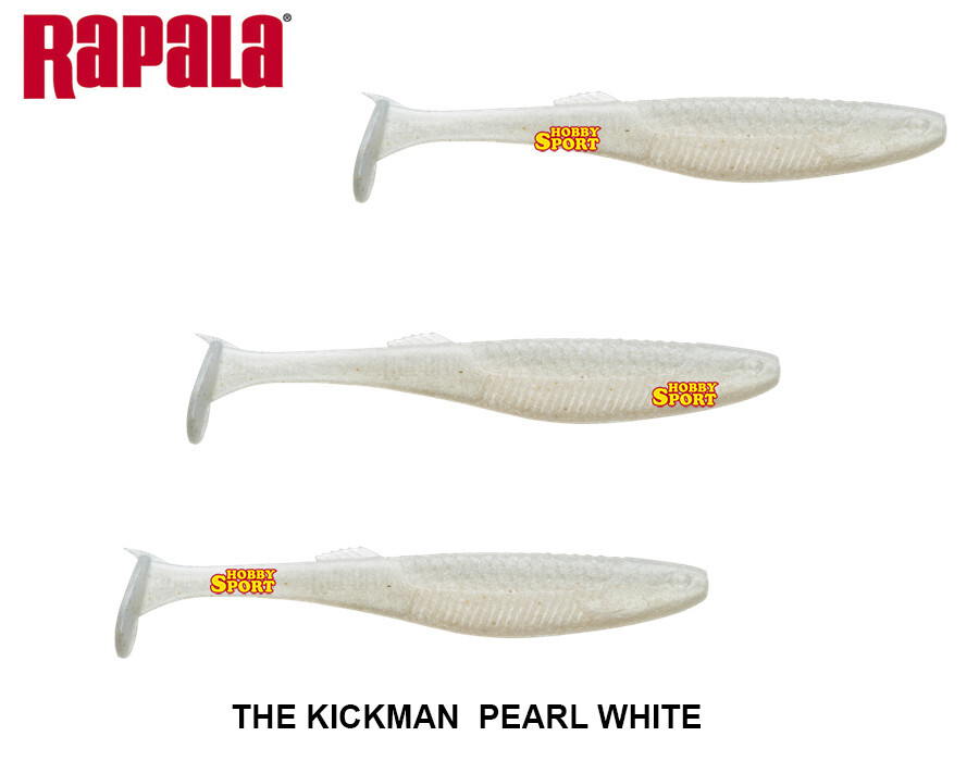 RAPALA THE KICKMAN 3" CRUSHCITY 7,5 CM  PEARL  WHITE SPINNING SPIGOLA BASS  9 PZ