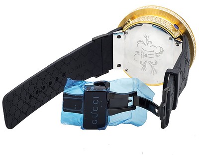 Pre-owned Jojino / Joe Rodeo Mens Custom Yellow Stainless Steel Jojino/joe Rodeo Lab Designer Diamond Watch