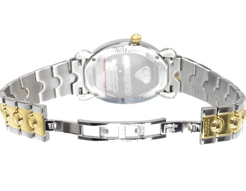 Pre-owned Aqua Master Ladies  Swiss Two Tone Symmetry Genuine (1.0 Ct) Diamond Watch W343 In Peach Puff