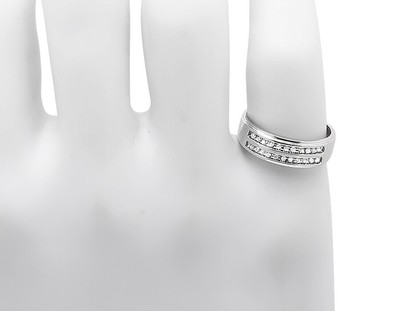 Pre-owned Jewelry Unlimited 10k White Gold Mens Channel Diamond 7mm Comfort Fit Wedding Band Ring 0.20 Ct In H-i