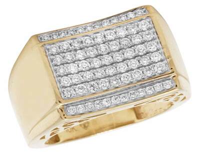 Liberty Pinky Ring 3号　10k ダイヤ 10k Yellow Gold Diamond Ring 3.24 ctw – NYC Luxury