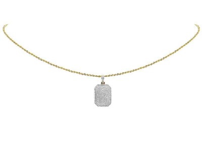 Pre-owned Jewelry Unlimited Men's 10k Yellow Gold Iced Dome Pillow Real Diamond Charm Pendant .70ct 1.1" In I-j