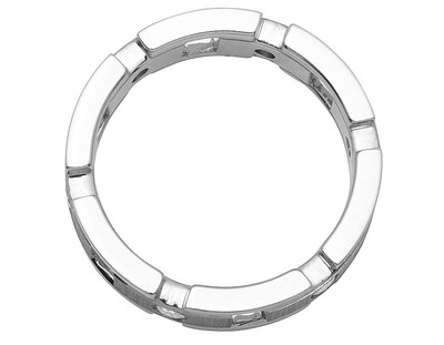 Pre-owned Jewelry Unlimited Men's 14k White Gold Genuine Diamond Solitaire Eternity Band Ring 0.50ct 7mm