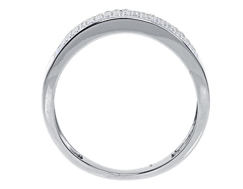 Pre-owned Jewelry Unlimited 10k White Gold Mens 6 Row Pave Genuine Diamond 9mm Fashion Band Ring (0.60 Ct) In H-i