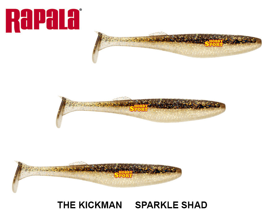 RAPALA THE KICKMAN 3" CRUSHCITY 7,5 CM  SPARKLE SHAD SPINNING SPIGOLA BASS