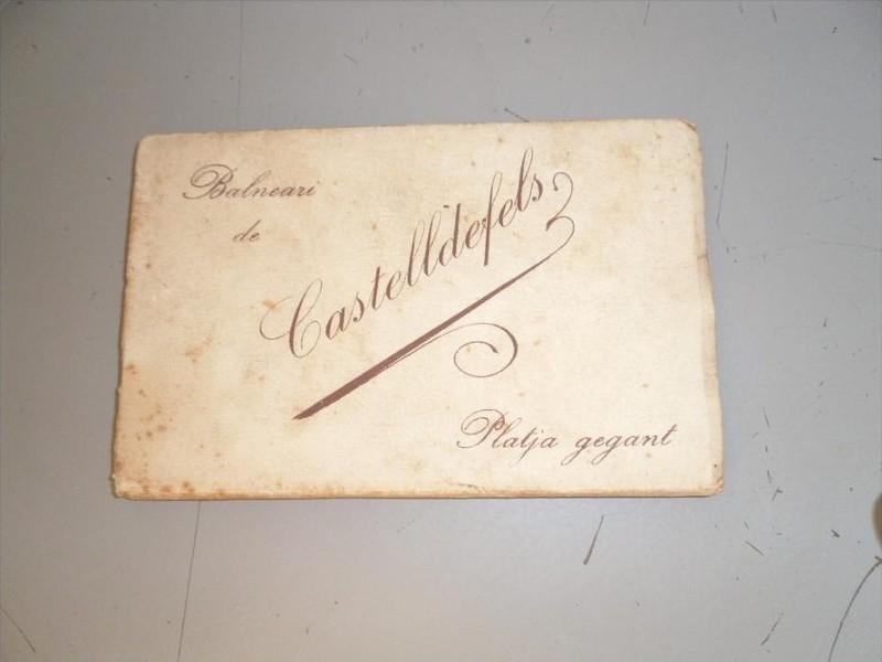 Espagne Balneari De Castelldefels Platja Gegant Carnet De 12 Cartes Postales Anc