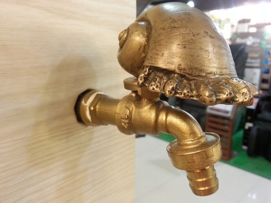 Brass Garden Faucet Tap Nautilus Spigots Yard Vintage Water Home