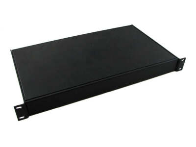 PROCRAFT ARBN-1U-10-BK 1U 10'' Deep All Aluminum 19'' Rack Mount Project Box