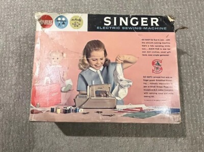 Vintage Kids  Singer Electric Sewing Machine With Original Box And Instructions
