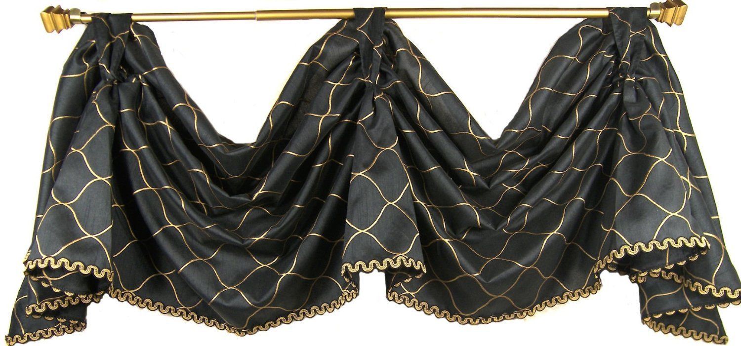 Brocade Curtains, Drapes and Valances