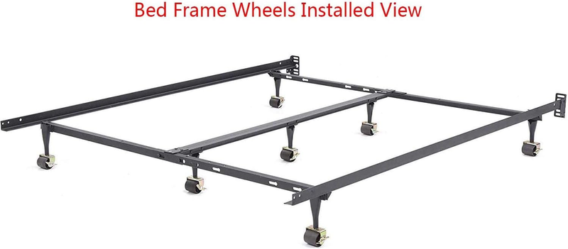 Bed Frame Wheels Casters Rollers Brakes Stem for Bedframe Socket with Locking, S
