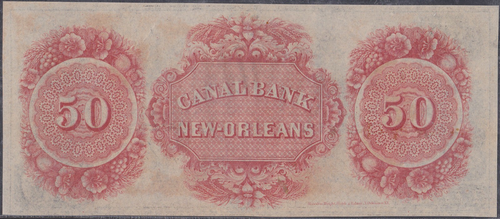 Canal Bank of New Orleans Louisiana Fifty Dollars