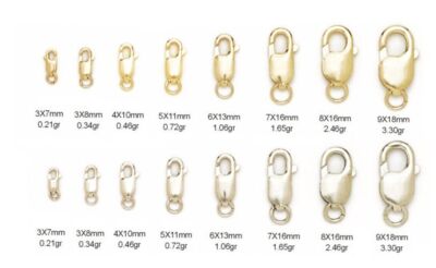 Oval Lobster Claw Clasp 14K Solid Gold Findings For Braclets And Neckleces