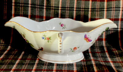 Herend Porcelain Petit Bouquet De Rose Sauce Gravy Boat Made In Hungary 1940 EUC