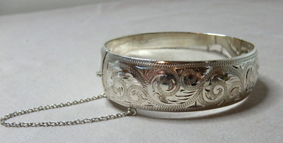 Silver hinged cheap cuff bracelet