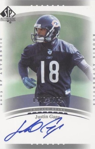 2003 SP Authentic Justin Gage #232