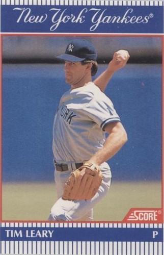 1990 Score NatWest Banks New York Yankees - Tim Leary #13