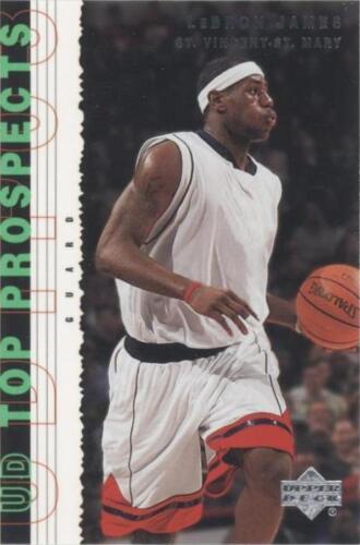 2003 LeBRON JAMES UD TOP PROSPECT BASKETBALL RC CARD #55 2003 LeBRON JAMES UD TOP PROSPECT BASKETBALL RC CARD #55