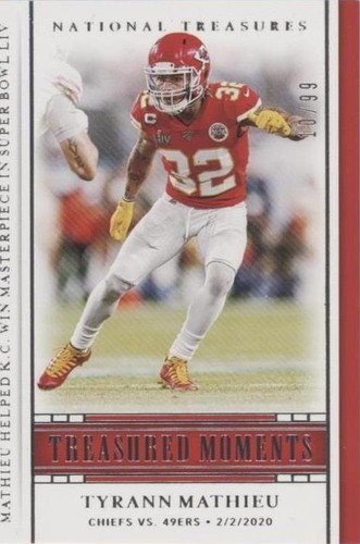 2020 Panini National Treasures Tyrann Mathieu #TM-TM