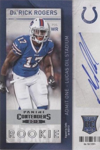 2013 Panini Contenders Da'Rick Rogers #127