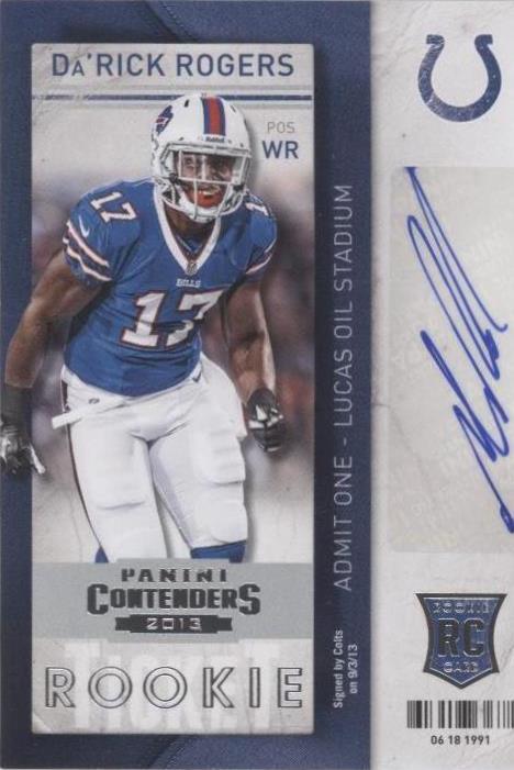 2013 Panini Contenders Da'Rick Rogers #127