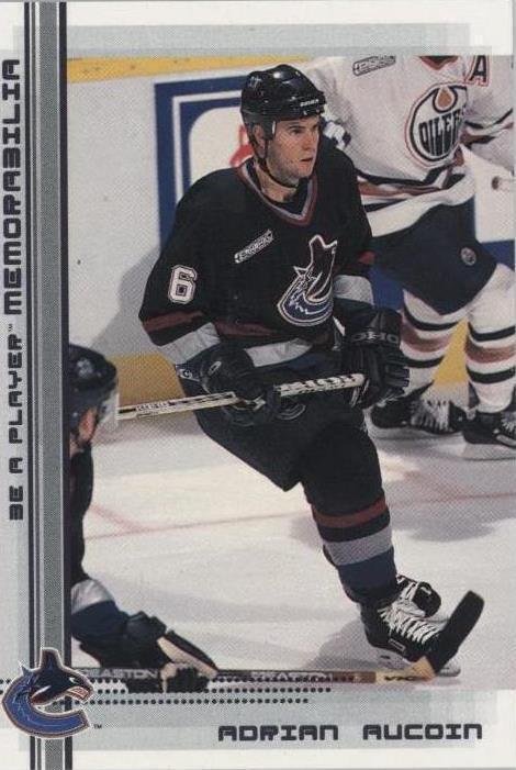 2000-01 In the Game Be A Player Memorabilia - Adrian Aucoin #362