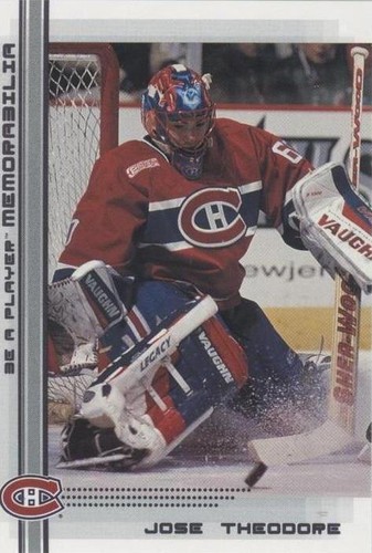 2000-01 In the Game Be A Player Memorabilia - Jose Theodore #287