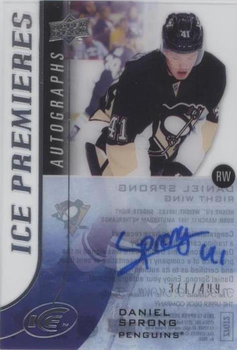 2015-16 Upper Deck Ice - Daniel Sprong #IPA-DS