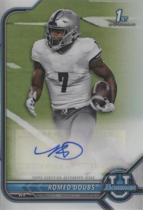 2021-22 Bowman University Romeo Doubs #BCPA-RD