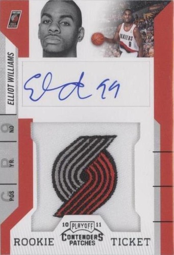 2010-11 Playoff Contenders Patches - Elliot Williams #121