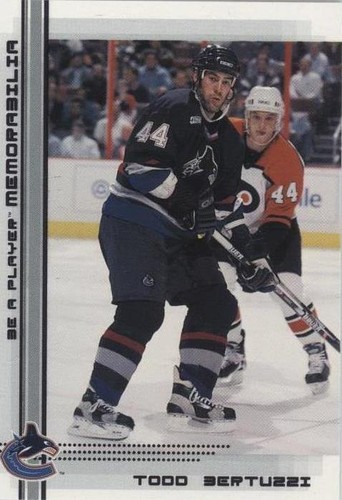 2000-01 In the Game Be A Player Memorabilia - Todd Bertuzzi #299