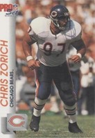 1992 Pro Set Chris Zorich #454