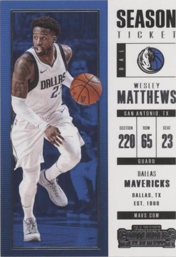 2017-18 Panini Contenders - Wesley Matthews #75