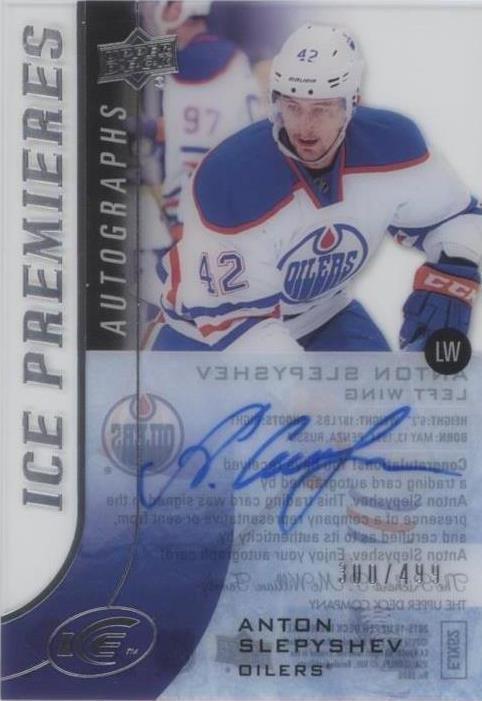 2015-16 Upper Deck Ice - Anton Slepyshev #IPA-AS