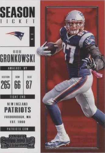 2017 Panini Contenders Rob Gronkowski #96