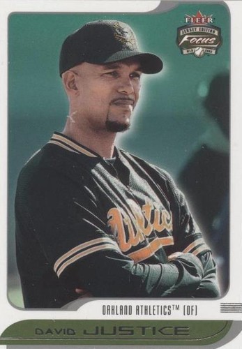 2002 Fleer Focus Jersey Edition - David Justice #121