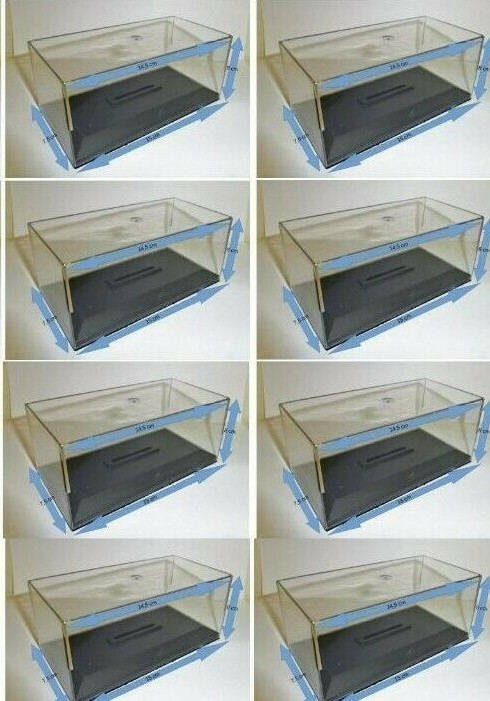 8 Boites Vitrine Avec Socle Pour Miniatures 1/43 Hauteur 6 Cm Neuf