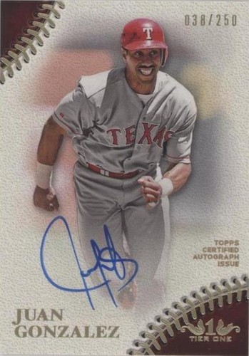 2018 Topps Tier One - Juan González #PPA-JG
