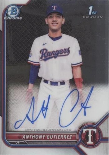 2022 Bowman Chrome - Anthony Gutierrez #CPA-AG